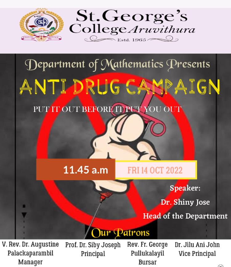 Anti Drug Campaign - Department of Mathematics